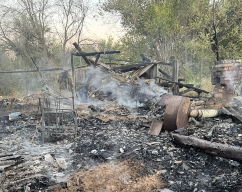 В Харабалинском районе при пожаре погиб человек