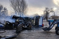 В харабалинском селе горело здание общепита