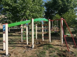 В харабалинском детском саду установили новый спортивный комплекс